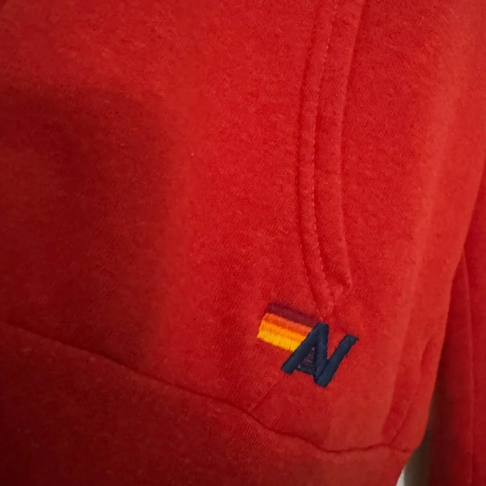 Aviator Nation bright red bolt hoodie full zip jacket large oversized ⚡️ - Picture 9 of 13